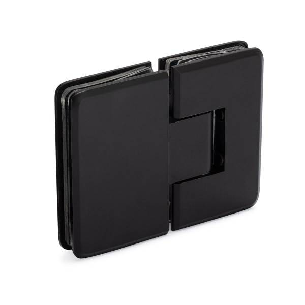 Oceana Standard Duty Adjustable 180° Glass-Glass Hinge - Matte Black ...